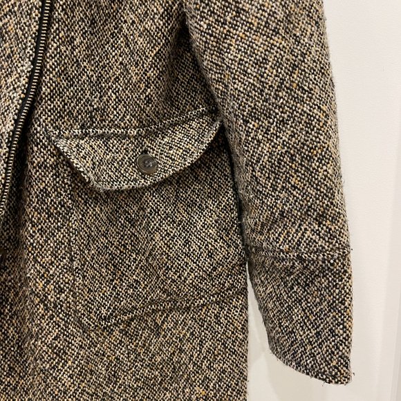 Eddie Bauer Tweed Coat Wool Blend Long Trench Women - size M - Picture 9 of 10